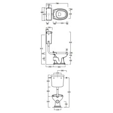 Бачок для низкой трубы Simas Arcade AR812 bi