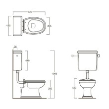 Бачок для низкой трубы Simas Arcade AR812 bi