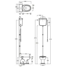 Бачок для высокой трубы Simas Arcade AR802bi
