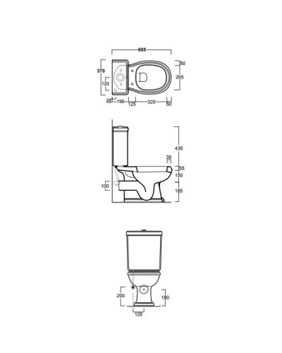 Бачок для унитаза Simas Arcade AR822bi