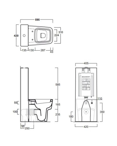Бачок для унитаза Simas CT09bi
