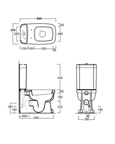 Бачок для унитаза Simas Evolution EVO09bi