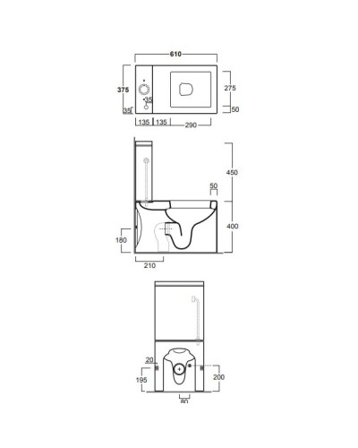 Бачок для унитаза Simas Frozen FZ09bi