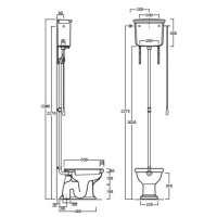 Бачок высокий для унитаза Simas Lante LA06bi