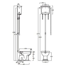 Бачок высокий для унитаза Simas Lante LA06bi