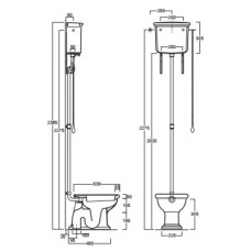 Бачок высокий для унитаза Simas Lante LA06bi