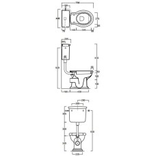 Бачок низкий для унитаза Simas Lante LA28bi