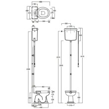 Бачок высокий для унитаза Simas Londra LO902bi