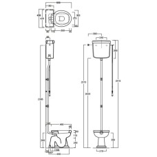 Бачок высокий для унитаза Simas Londra LO902bi