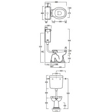 Бачок средний для унитаза Simas Londra LO912bi