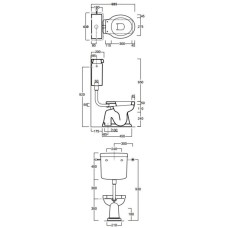 Бачок средний для унитаза Simas Londra LO912bi