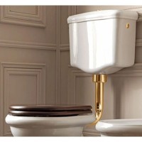 Сливная труба для низкого бачка золото Kerasan 757191