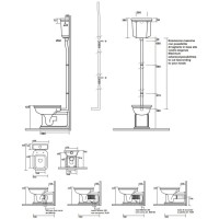 Бачок высокий для унитаза Kerasan Waldorf 418001bi