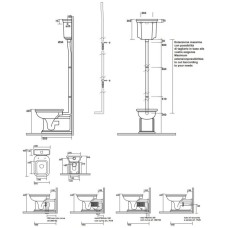 Бачок высокий для унитаза Kerasan Waldorf 418001bi