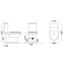 Бачок для унитаза Kerama Marazzi Pompei PO.cis.01