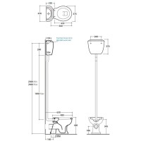 Бачок для высокой трубы Globo Paestum PA010BI