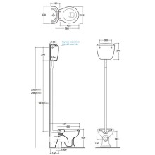 Бачок для высокой трубы Globo Paestum PA010BI