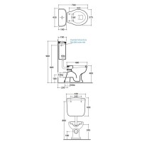 Бачок для низкой трубы Globo Paestum PA114BI