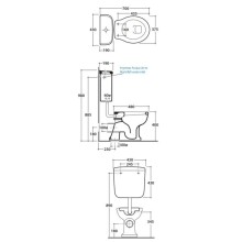 Бачок для низкой трубы Globo Paestum PA114BI