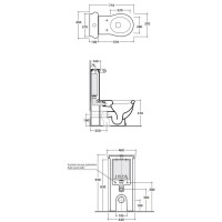 Бачок для унитаза Globo Relais PA137.BI+FI019