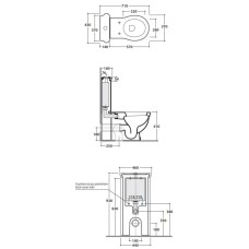 Бачок для унитаза Globo Relais PA137.BI+FI019