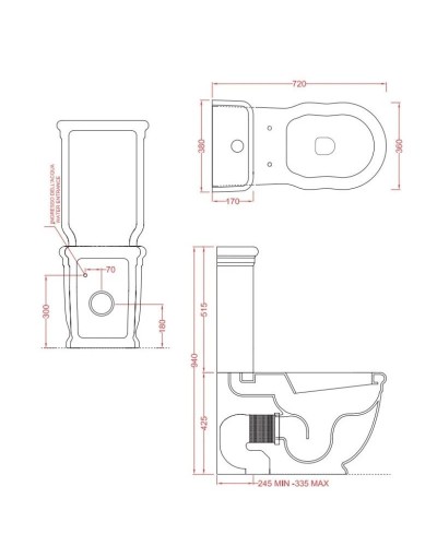 Бачок для унитаза Artceram Hermitage HEC009 01 00