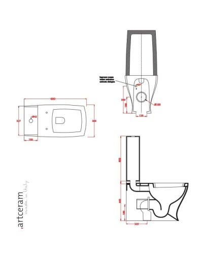 Бачок для унитаза Artceram Jazz JZC001 01 00
