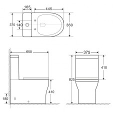 Бачок с двойным сливом 3/4,5 л BelBagno Ancona BB1224T