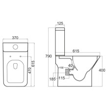 Бачок для унитаза 3/4,5л BelBagno Romano BB353T
