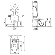 Бачок для унитаза Creavit Ducky DC400-00CB00E-0000