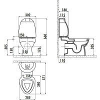 Бачок Creavit Cocuk Decor CK400-00CB00E-FF00