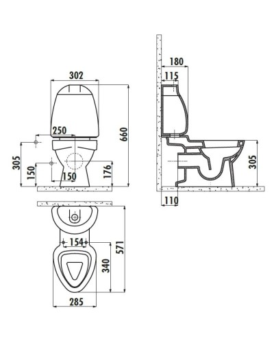 Бачок Creavit Cocuk Decor CK400-00CB00E-FF00