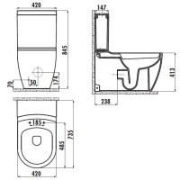 Бачок для унитаза Creavit Grande GR410-00CB00E-0000