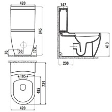 Бачок для унитаза Creavit Grande GR410-00CB00E-0000