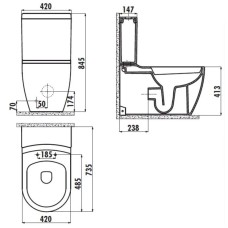 Бачок для унитаза Creavit Grande GR410-00CB00E-0000