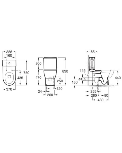 Бачок Roca Meridian 34124H000