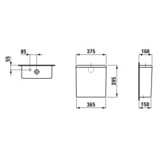 Бачок для унитаза 3/6 л Laufen Pro 8.2995.3.000.873.1