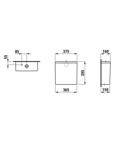 Бачок для унитаза 3/6 л Laufen Pro 8.2995.3.000.873.1