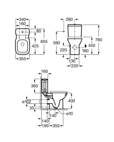 Бачок Roca Debba 34199100Y