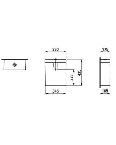 Бачок для унитаза Laufen Palomba 8.2880.1.000.871.1