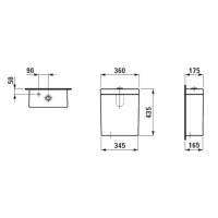 Бачок для унитаза Laufen Palomba 8.2880.3.000.873.1