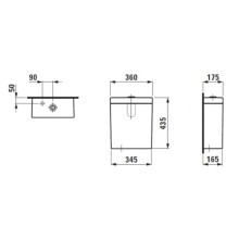 Бачок для унитаза Laufen Palomba 8.2880.3.000.873.1