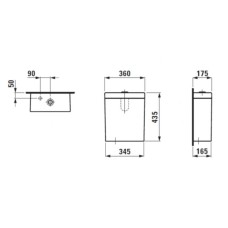 Бачок для унитаза Laufen Palomba 8.2880.3.000.873.1