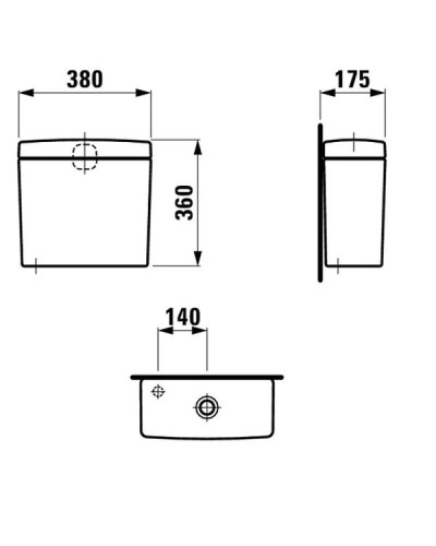 Бачок для унитаза Laufen Pro 8.2695.3.000.873.1