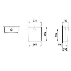 Бачок для унитаза Laufen Pro 8.2995.2.000.872.1