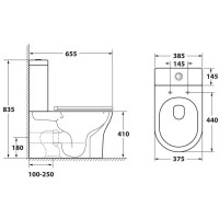 Бачок с двойным сливом 3/6л OWL 1975 Eter OWLT190202/2