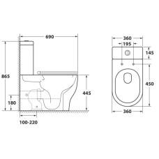 Бачок с двойным сливом 3/6л OWL 1975 Tid OWLT190702/2