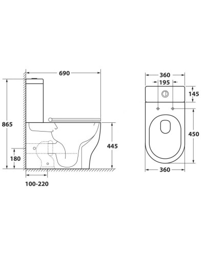 Бачок с двойным сливом 3/6л OWL 1975 Tid OWLT190702/2