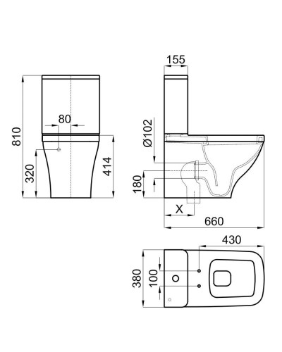 Бачок для унитаза Noken NK Concept N398840035