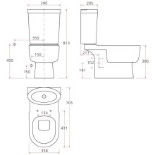 Бачок для унитаза Creavit Favori FR410.40000